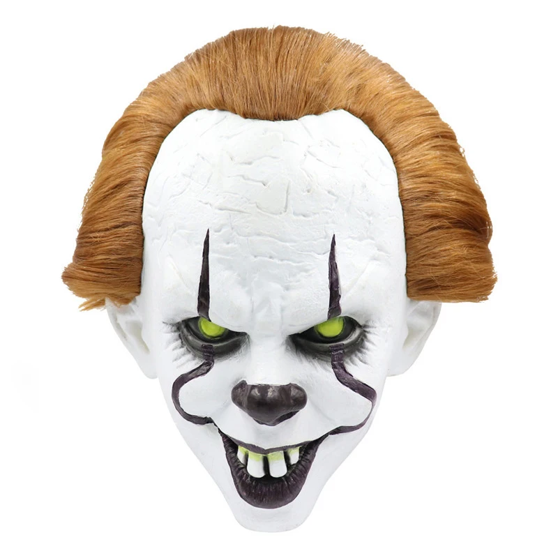 Mask 1 Stephen King's It Pennywise косплей костюм пара наряд клоунессы костюм комбинезон женские мужские костюмы для Хэллоуина Костюм для вечеринки - Цвет: Mask 1