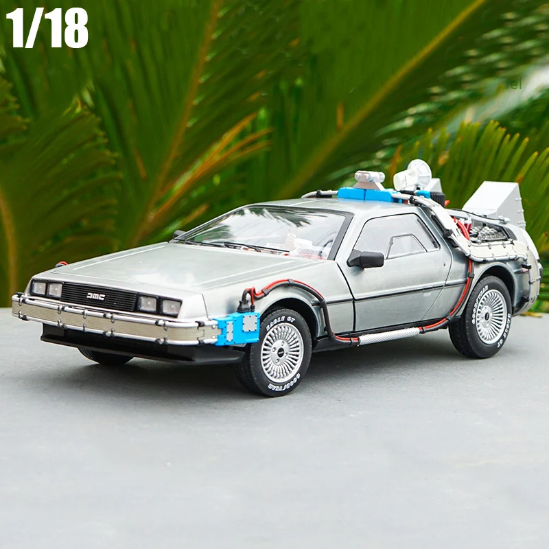 Масштаб 1/18 Назад в будущее часть 1 2 3 машина времени DeLorean DMC 12 модель автомобиля из