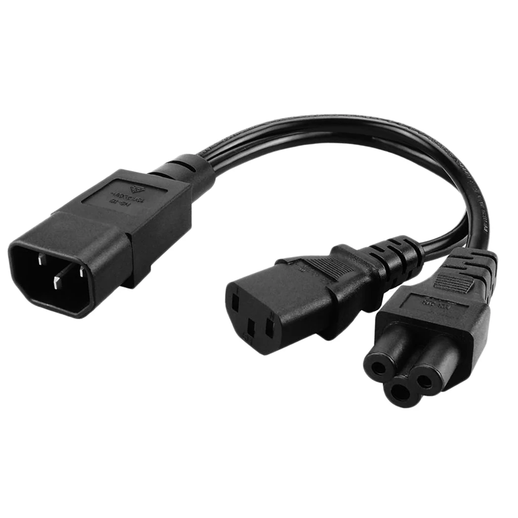 IEC320-C14 к C13 + C5 разъем сплиттер шнур питания кабель шкаф переменного тока сервер UPS