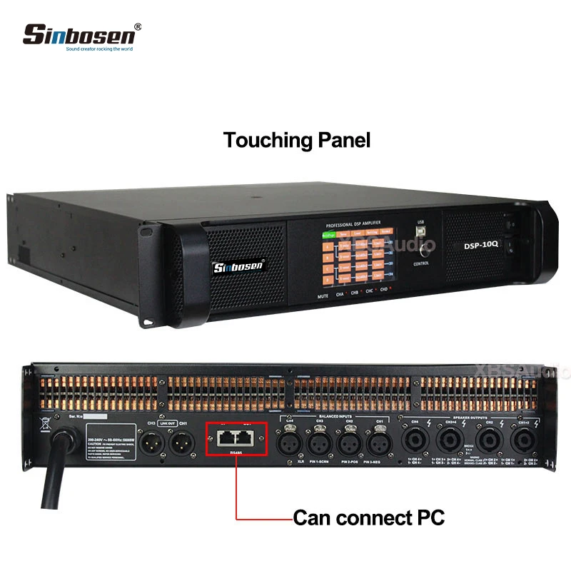 DSP усилитель мощности Профессиональный 4CH 4*2500 ватт класс TD DSP-10Q amplificador de potencia