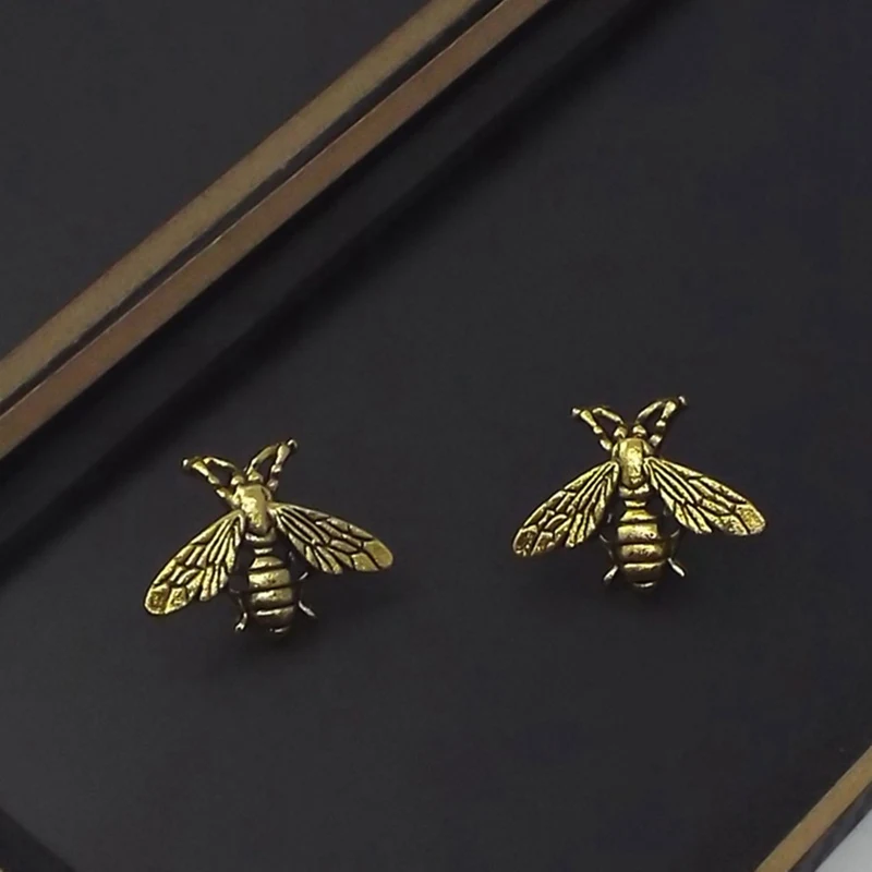 Милые животные пчелы брошь Античный стиль металла мед Броши с насекомыми для