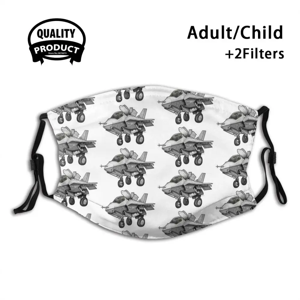 

Маска для лица многоразовая моющаяся с фильтром от пыли, F - 35B Lighting Ii