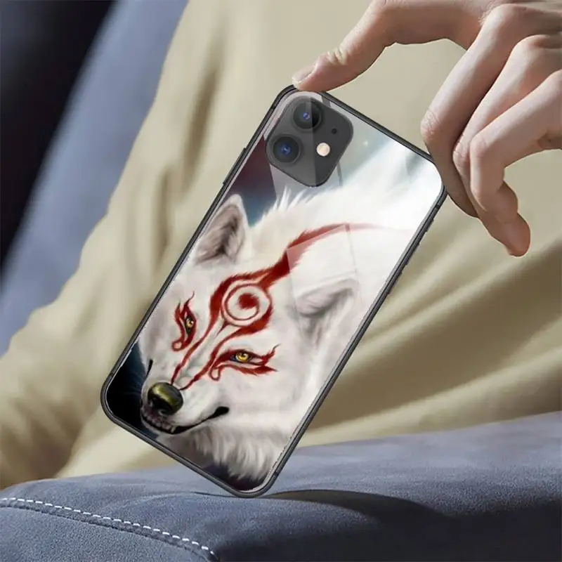 

Japanese Style Anime Fox Phone Case Tempered glass For iphone 6 6S 7 8 plus X XS XR 11 12 mini PRO MAX COVER