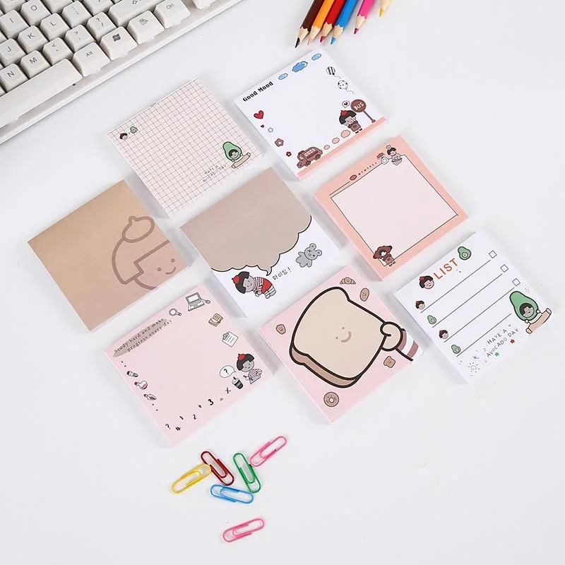 

Kawaii Cute Memo Pad Convenient Decoration Planner Sticky Notes Adhesive Stationary Notepad School Office Supplies 02238