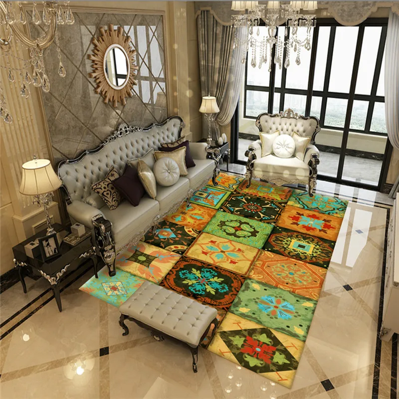 Persian Style Livingroom Carpet Nordic Style Carpet Bedroom Sofa Coffee Table Morocco Rug Study Room Floor Mat