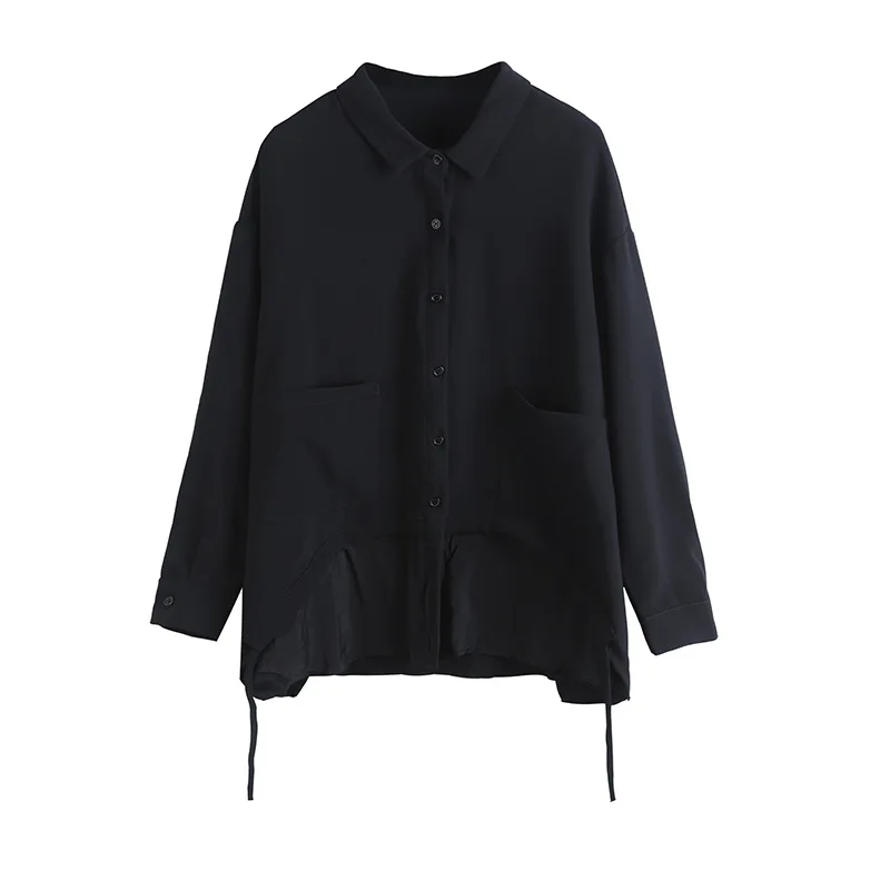 

SuperAen New Autumn and Winter Solid All Match Plus Size Loose Fashion Cardigan Full Women Blouses