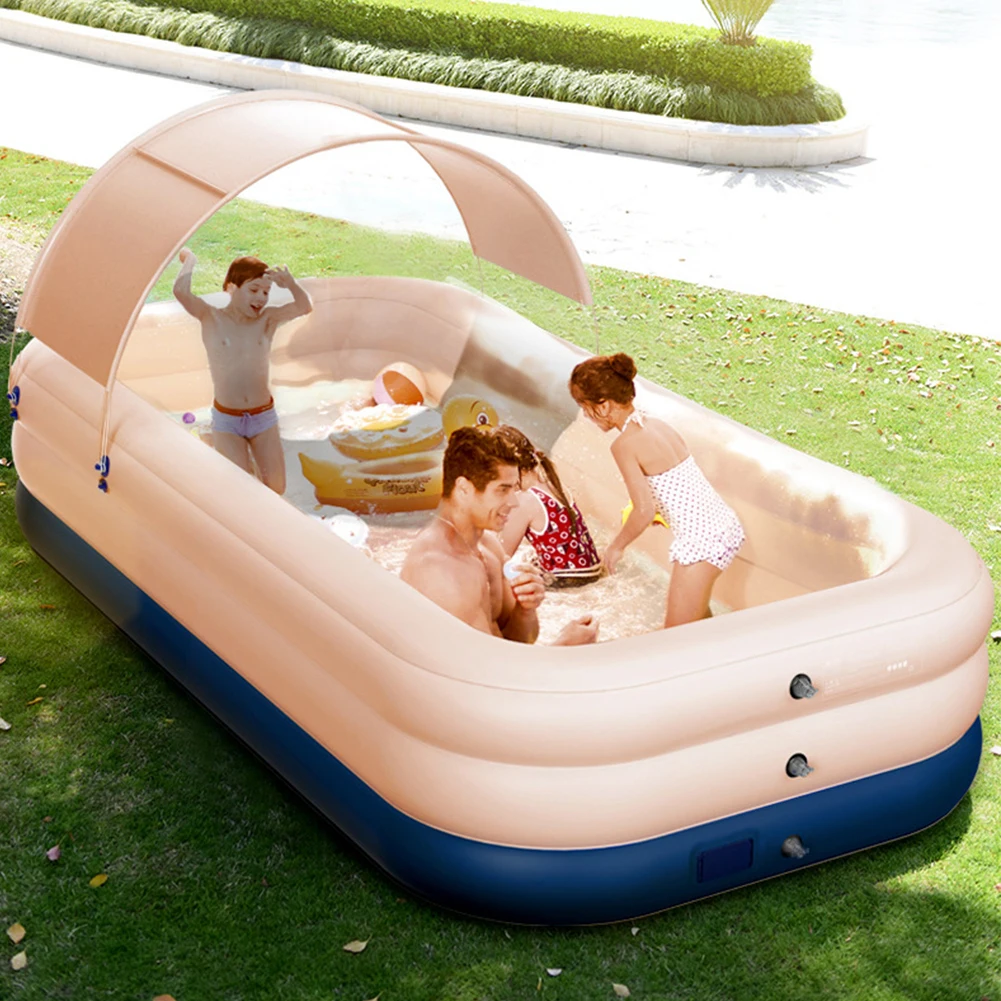 

210CM 3 Layer Automatic Inflatable Swimming Pool Removable Children's Pools Ocean Ball PVC Thick Kid Bath Large pools for family