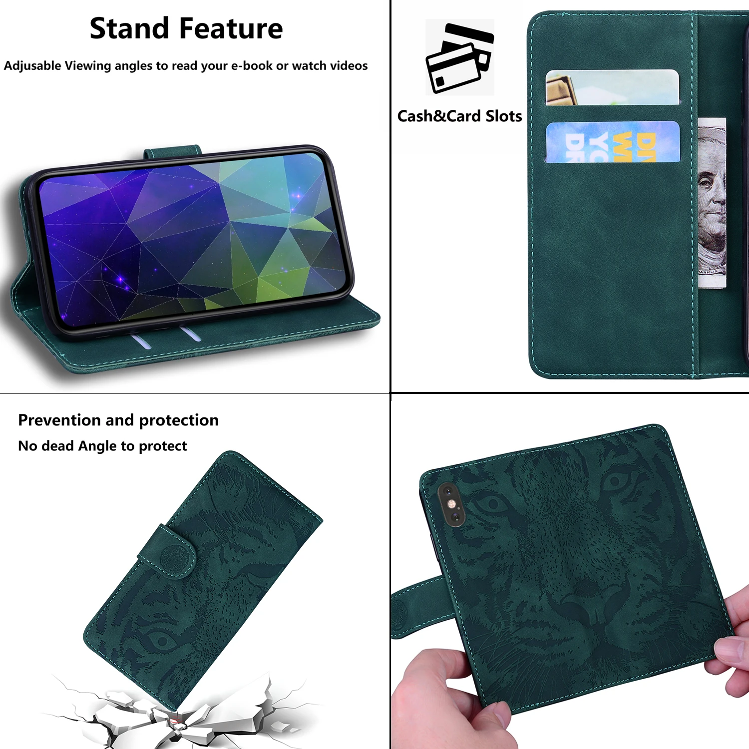 

Animal Embossed Leather Case for Samsung Galaxy A72 A52 A42 A32 A12 A02S A71 A51 A21 A01 Etui Flip Wallet Stand Shockproof Cover
