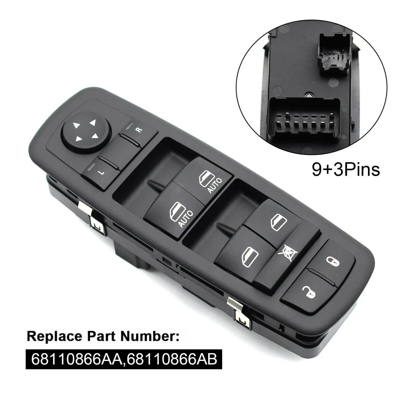 

68110866AB Новый переключатель стеклоподъемника для Chrysler Dodge Ram 1500 68110866AA