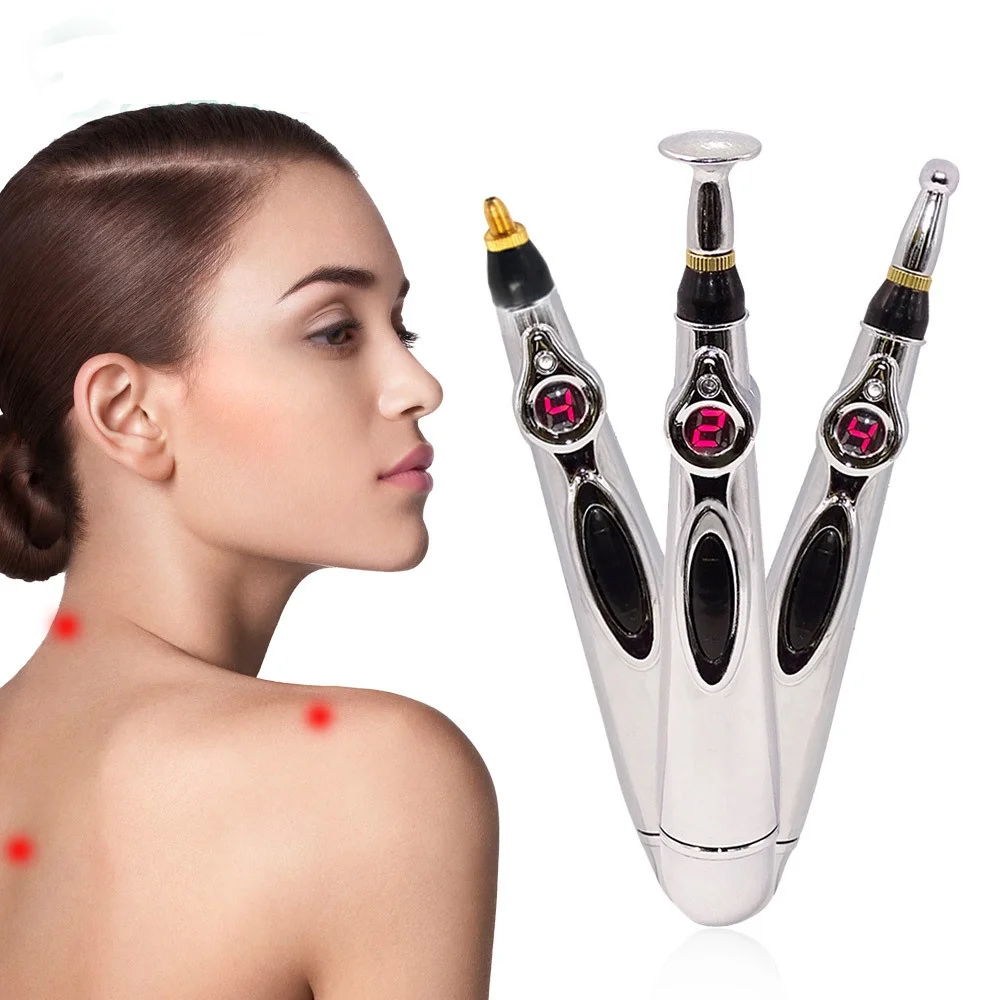 

Newst Electronic Acupuncture Pen Electric Meridians Laser Therapy Heal Massage Pen Meridian Energy Pen Relief Pain Tools