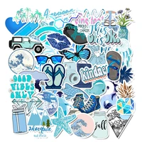 50pcs blue cartoon animal graffiti computer stickers waterproof luggage fridge decals for macbookhp laptop sticker