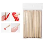 100 шт.компл. дизайн ногтей 4 разных размера палочки из оранжевого дерева Толкатель для кутикулы инструмент для удаления кутикулы и маникюра