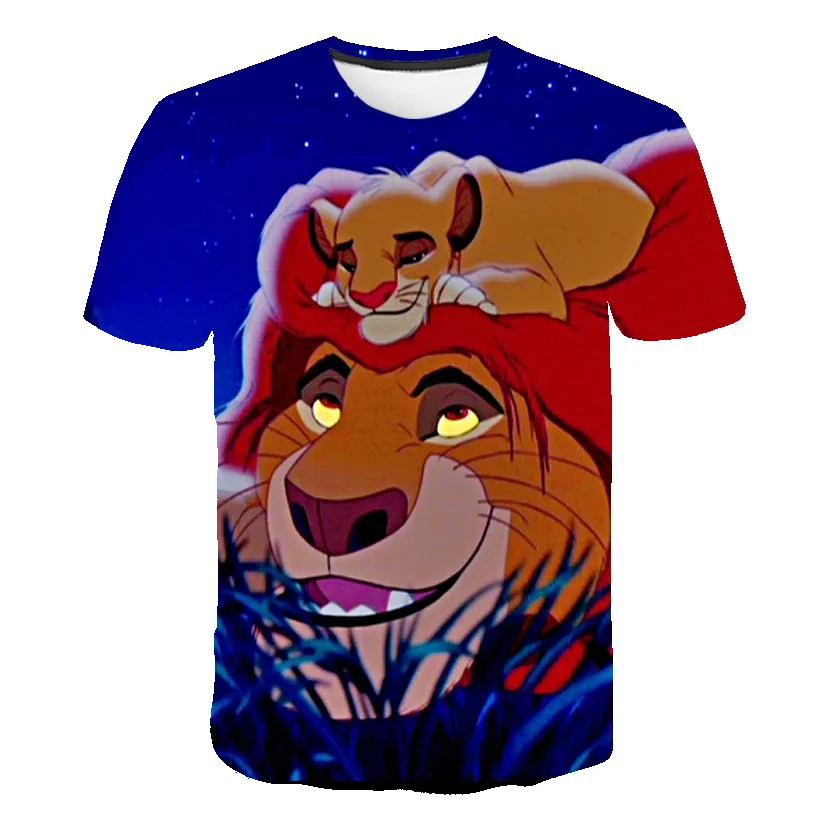

Funny 3D Print Cartoon Lion King T Shirt Short Sleeve Child Clothes Summer 4-14 Y Kids T Shirt Boys&Girls Clothes Children Tops