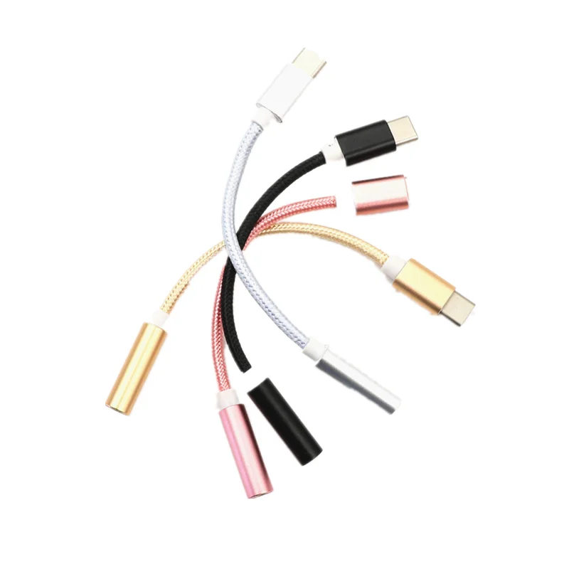 Адаптер для наушников с разъемом типа C на 3 5 дюйма USB 1 AUX адаптер и телефонов Huawei