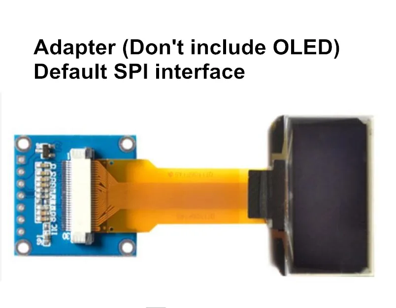 1,3 дюймов высокий светильник OLED ips full view Белый Синий SH1106 128X64 0,5 мм расстояние до подключения 30 pin FPC SPI IIC IEC параллельный порт - Цвет: Adapter