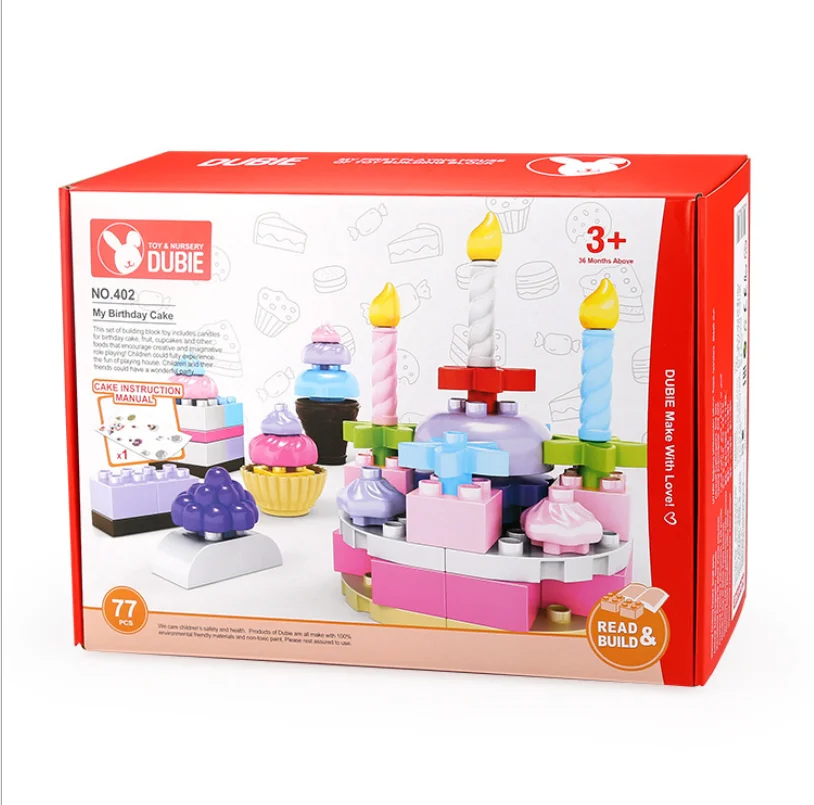 

My Birthday Cake Model Building Blocks Bricks Toys Kits Baby DIY Big Blocks compatible with For Children Toys Gifts