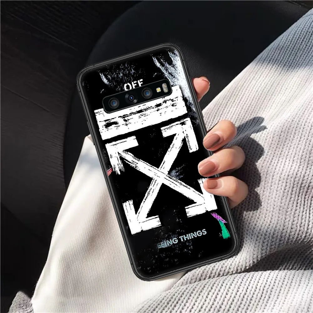 

Off Luxury Brand Mona Lisa Ow Phone Case Cover Hull For Samsung Galaxy S 7 8 9 10 E 20 FE Edge Uitra Plus Note 9 10 20 Black