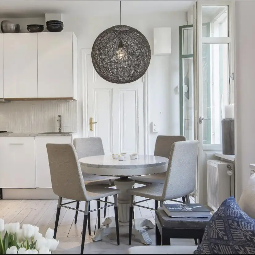 Светильник ark из плетеной ткани лампы в виде ранней освесветильник для столовой