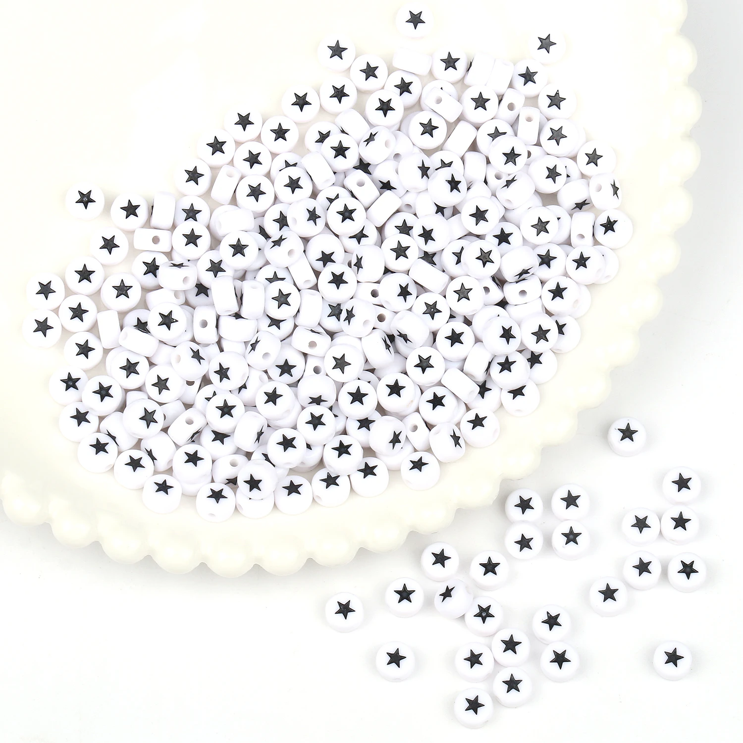 7x4 мм акриловые разделенные бусины звездный узор круглые формы для изготовления