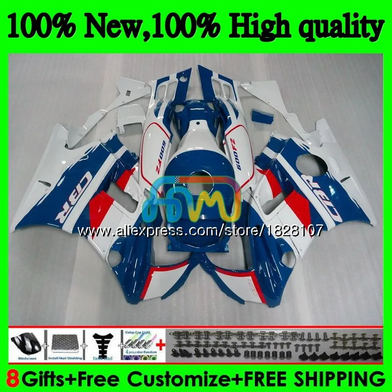 

Body +Tank For HONDA CBR 600F3 600 F3 FS CBR600FS 3BS.16 CBR600 F3 CBR600F3 1995 Blue white 1996 1997 1998 95 96 97 98 Fairing
