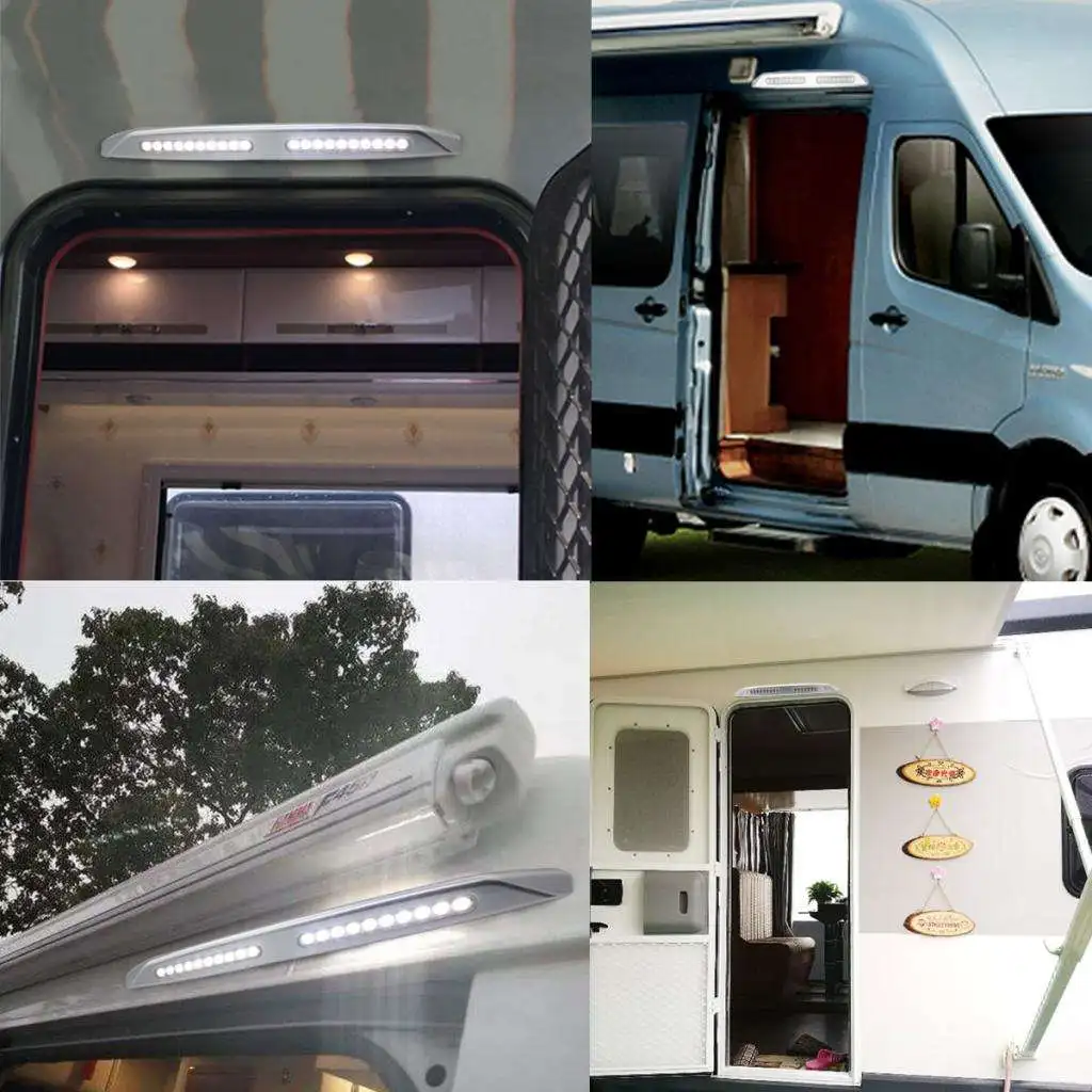 

12V Bright LED Universal Car Daytime Running Lights Daylight Kit Super White Head Lamp light For Boat Caravan RV Marine Bus