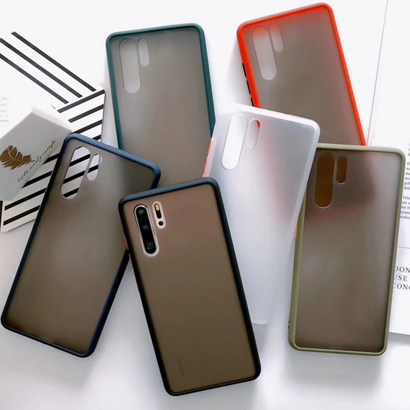 Luxury Contrast Color Frame Matte Hard PC Case For Xiaomi Redmi 7 8 Note 6 Pro 7A 8A K20 PRO Mi A3 10 CC9 CC9E 9T | Мобильные