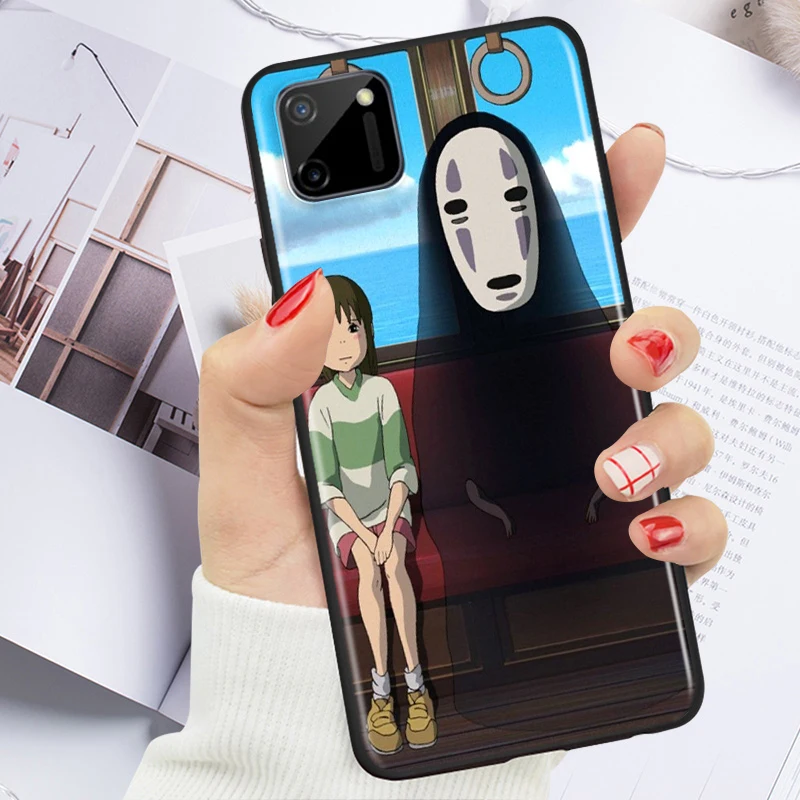 

Cartoon Spirit Away Shockproof Cover for OPPO Realme7 7i 6 5 3 2 Pro C1 C2 Black Phone Case Shell Soft Fundas Coque Capa