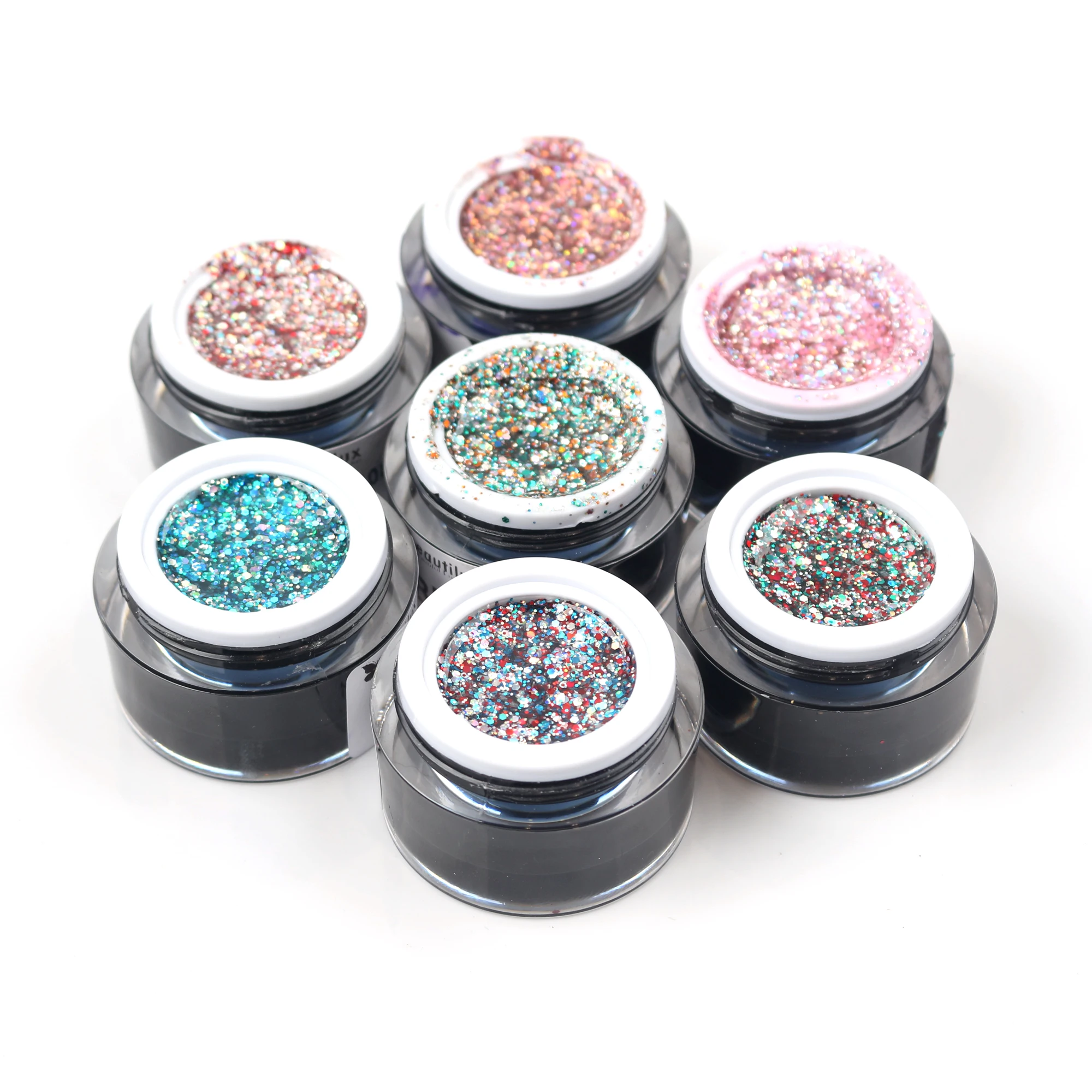 Радужные серебряные гелевые голографический лак для ногтей блестящий УФ