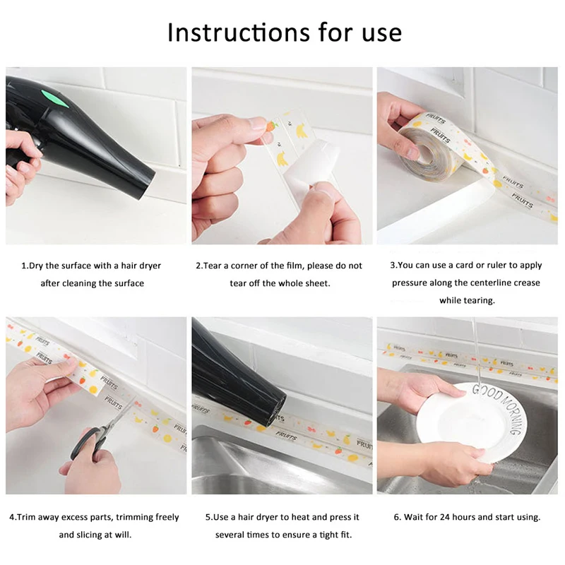 Уплотнительная лента для ванной душа раковины 3 2 м х 38 мм белая ПВХ самоклеящаяся