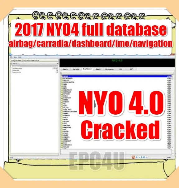 2017 NYO 4 Полная база данных Подушка безопасности + Carradio приборная панель IMMO Ссылка
