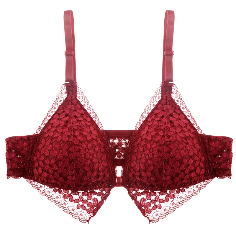 Без спинки цветочный кружевной бюстгальтер без косточек беспроводной для женщин