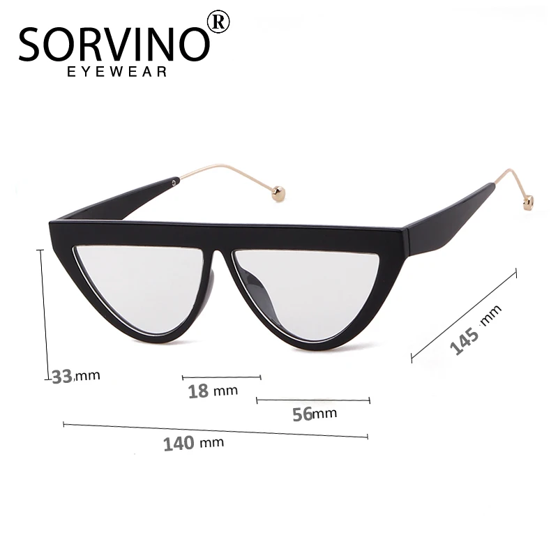 Мужские и женские солнцезащитные очки SORVINO дизайнерские кошачий глаз в стиле