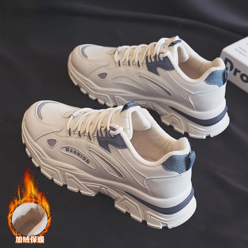 

Мужская обувь oomerang, женская обувь, плюшевые туфли для папы, новинка 2021 года, теплая парная обувь, повседневная плюшевая спортивная обувь