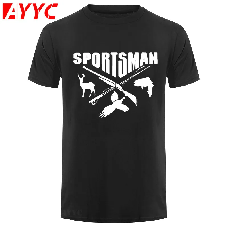 

AYYC T Shirt Tshirt Brand Clothing New Design Sportsman Hunt Fish Deer Fish Gun Print Hoodies Cool Casual Cotton Thicken Fleece