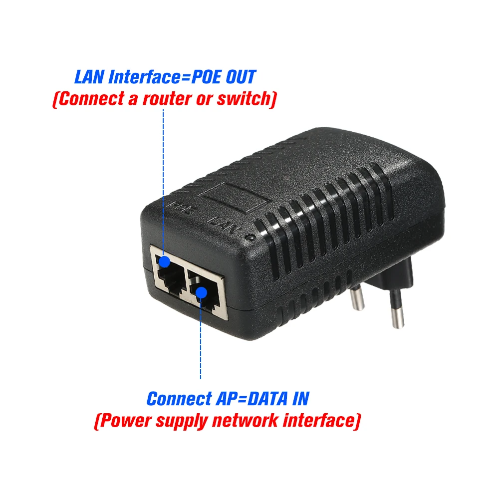POE инжектор адаптер совместимый с IEEE802.3af для IP-камеры телефона беспроводная точка