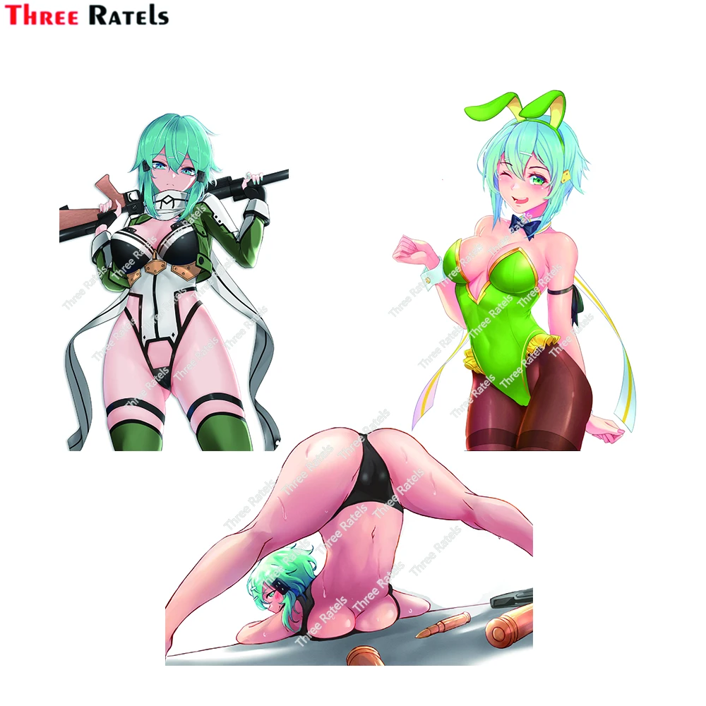 

Three Ratels E532 Sexy Anime Girl Sinon Sword Art Online Stickers And Decals for Cars Laptop Refrigerator