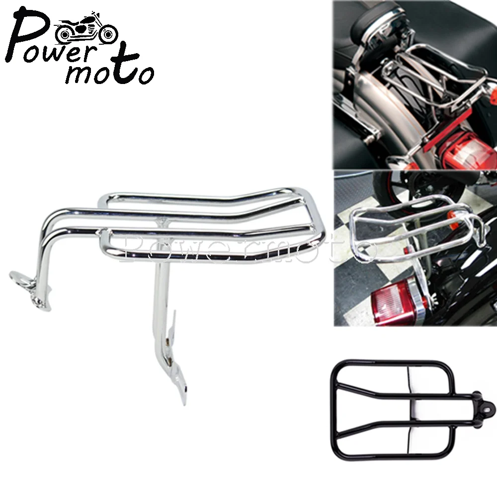 

Черный задний багажник для мотоцикла, поддерживающая полка для Harley Sportster XL XLH XLS 883 1100 1200, стандартный электрический утюг 1985-2011