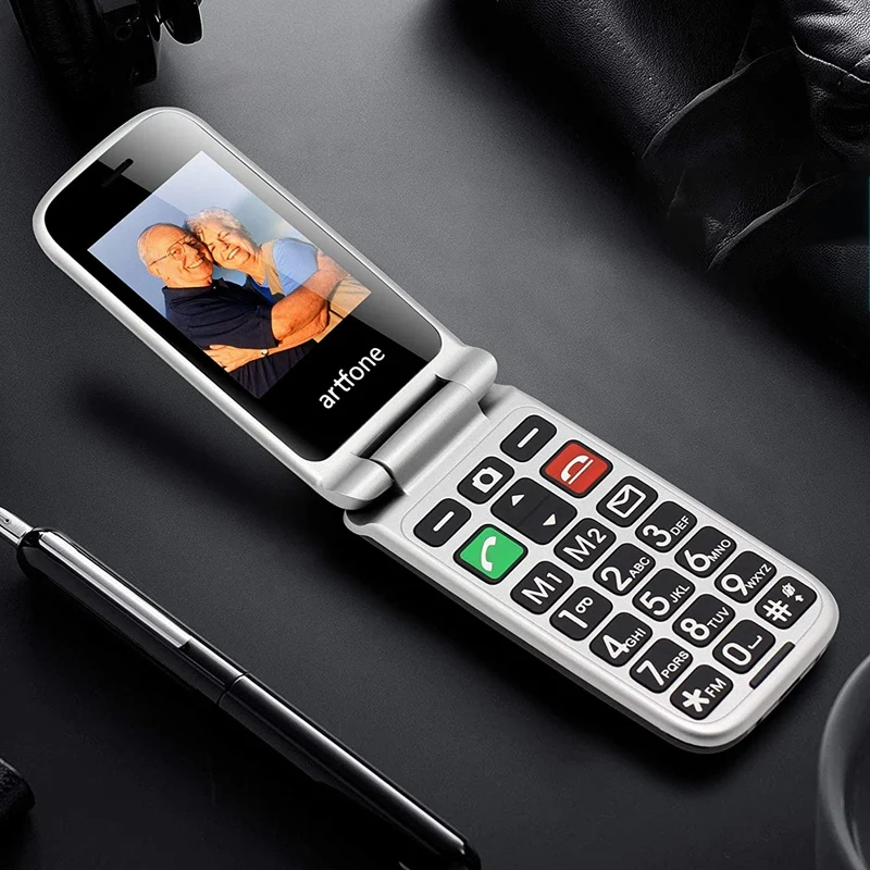 senior mobile phone with russian hebrew portuguese language and sos emergency button flip big button mobile phone for elderly free global shipping