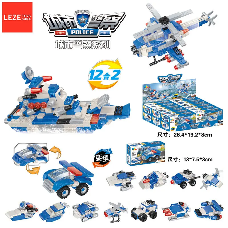 Новинка 375 шт. DIY Кирпичи деформации подходят полицейский самолет перевозчик