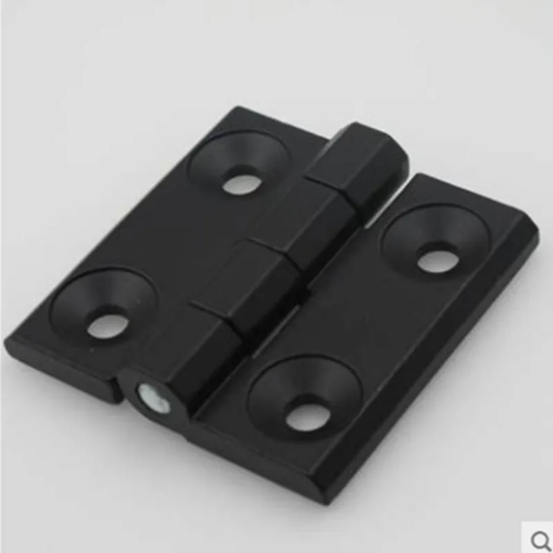 Zinc Alloy Rectangular Metal Aluminum Folding Hinge Aluminum Hinges 40x40 50x50 60x60 Black Hinges For Electric Cabinet Hardware