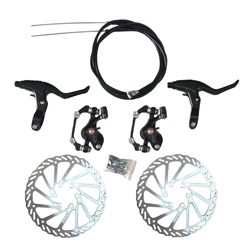 1 комплект велосипедный дисковый тормоз металлический прочный серебристый рычаг