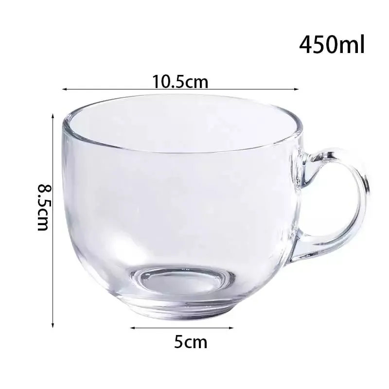 450 мл прозрачная стеклянная кружка для кофе молока Чай Кубок стакан коктейлей с