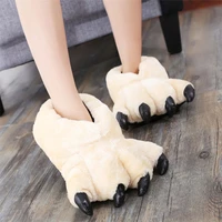 2022 new arrival womens paw slippers designer funny animal claw home furry shoes women men plush warm slippers furry slides