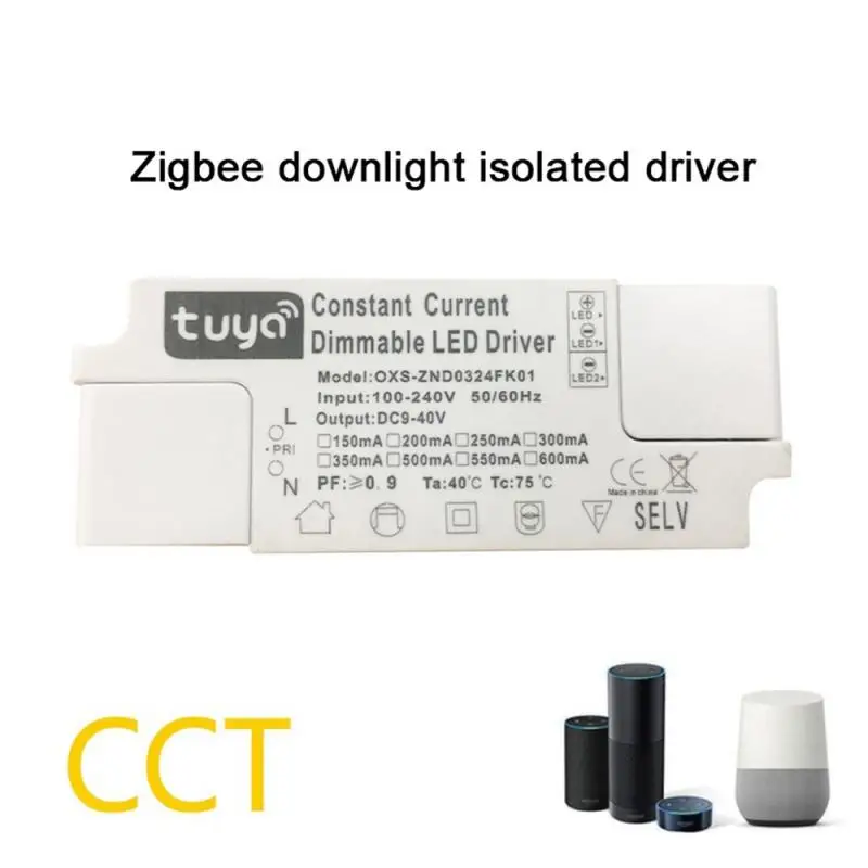 

Tuya Dimming Driver Timing Zigbee Smart Dual Color Temperature CW Downlight Spotlight Led Power Supply For Google Home Alexa