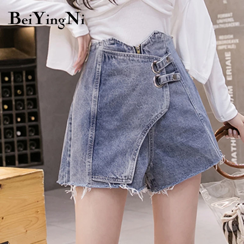 

Beiyingni Women Jeans Shorts Summer Fashion Loose Slim High Waist Elegant Shorts Womans Vintage Casual Korean Denim Pants Lady