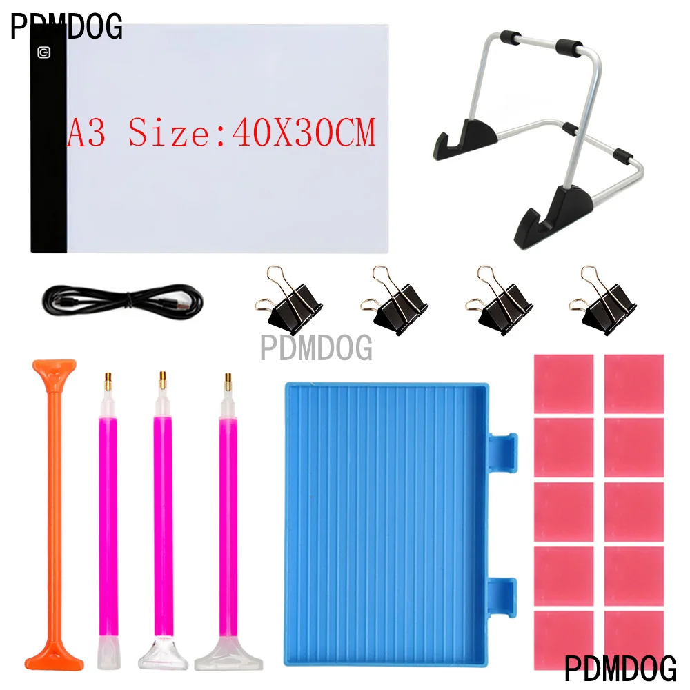 

Планшет A3/A4/A5 с трехуровневой светодиодной подсветильник кой с регулируемой яркостью, более легкая защита глаз для аксессуаров с инструментом 20 шт.