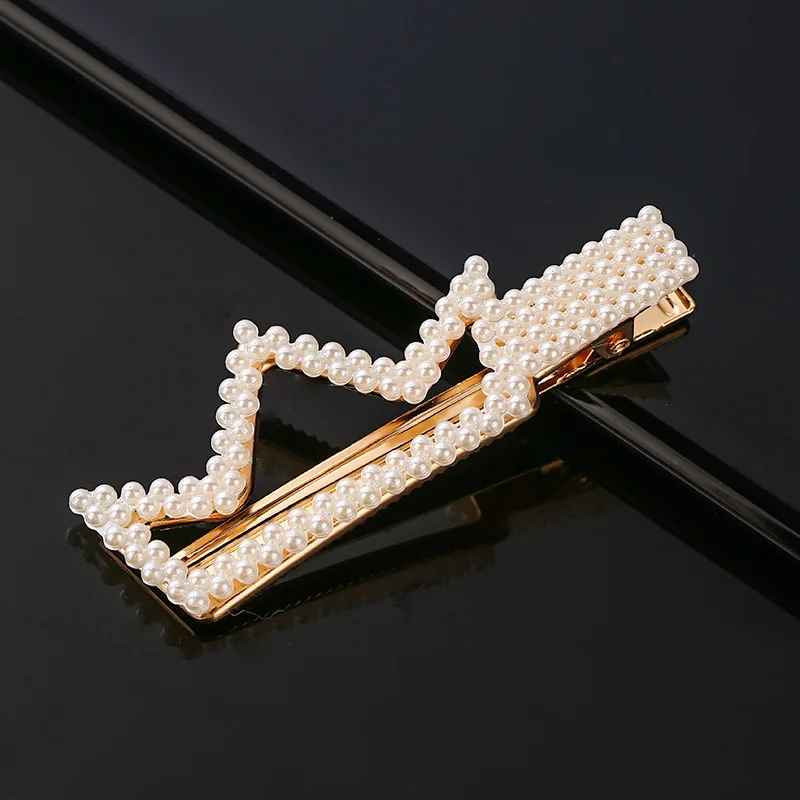

GTQ Fashion Women Girls Elegant Pearls Hairpins Hair Clips Sweet Headwear Hair Ornament Hairpins Barrettes Headband Hair