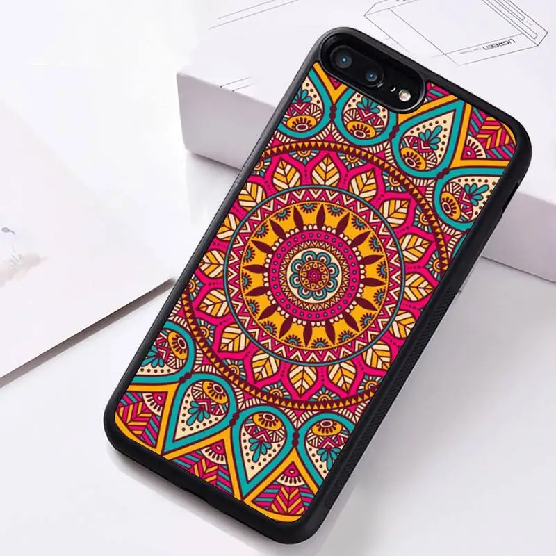 

hippie pattern Phone Case For iphone 12 mini 11 Pro Xs Max X Xr 6 6s 7 8 Plus SE2020 High Quality PC TPU Silicone Cover