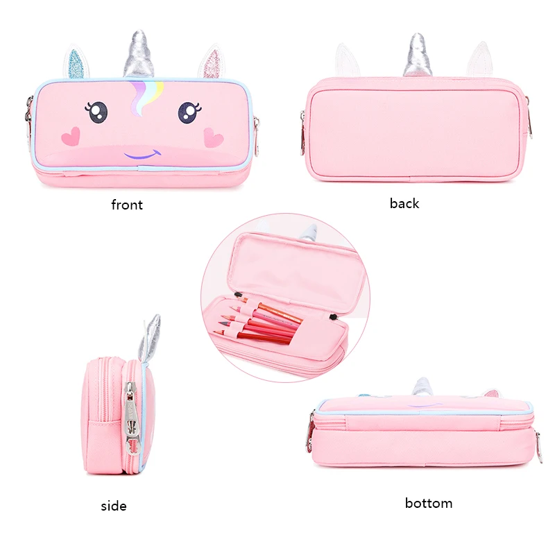 SUN EIGHT 3D Girl School Bags Cute Cartoon Children Backpacks Waterproof Bag For Kids Orthopedic Back Primary School