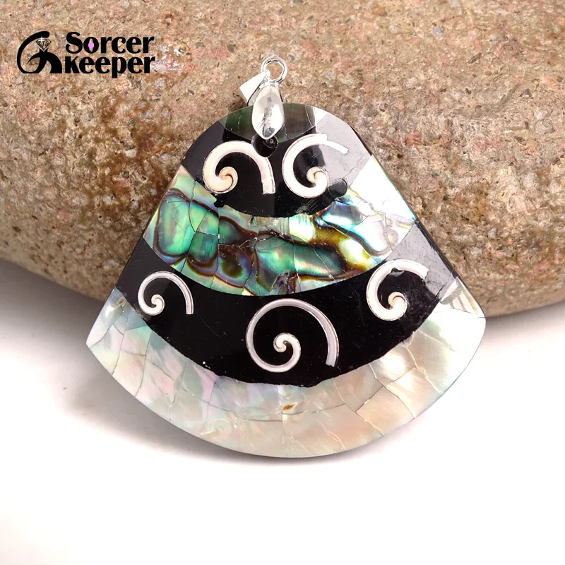 

Винтажный натуральный кулон с жемчужной раковиной, античный посеребренный кулон в виде ракушки абалона, амулеты для изготовления ювелирных изделий A004